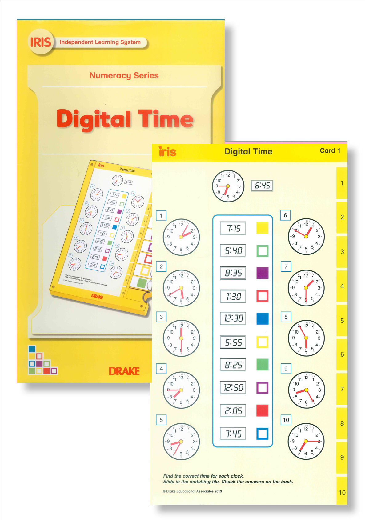 Iris Study Cards: Early Numeracy Year 3 - Digital Time